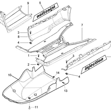 Adhesivo "Injection" de Piaggio NRG 50 - Imagen 1