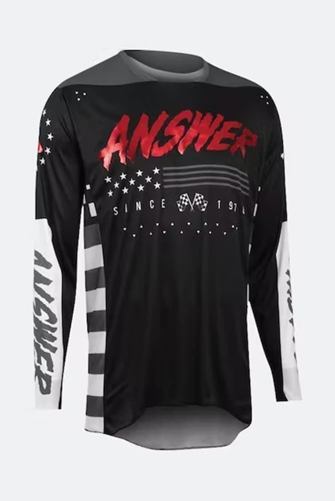 Camiseta Answer Elite Redzone Negro/rojo - Imagen 1