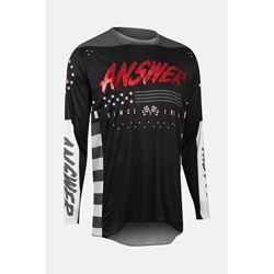 Camiseta Answer Elite Redzone Negro/rojo - Imagen 1