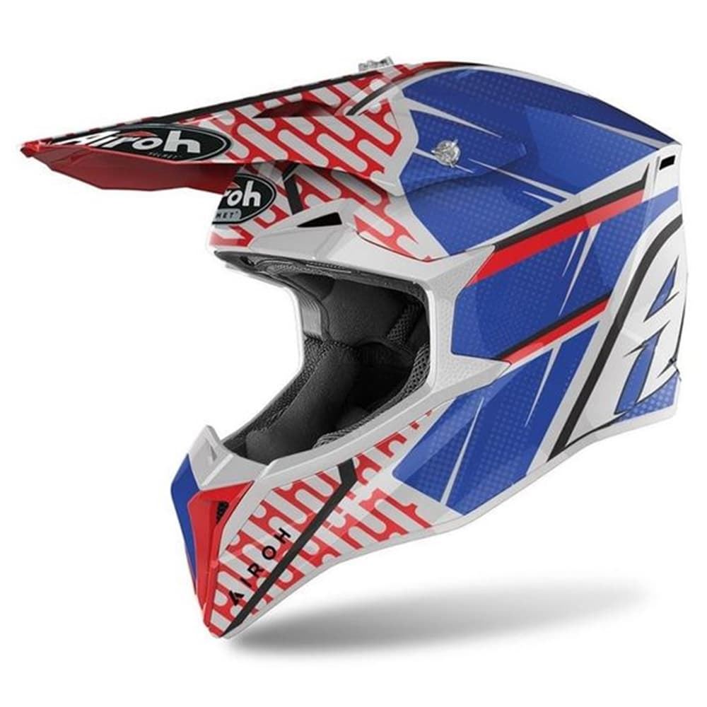 Casco Airoh Wraap Idol rojo/azul - Imagen 1