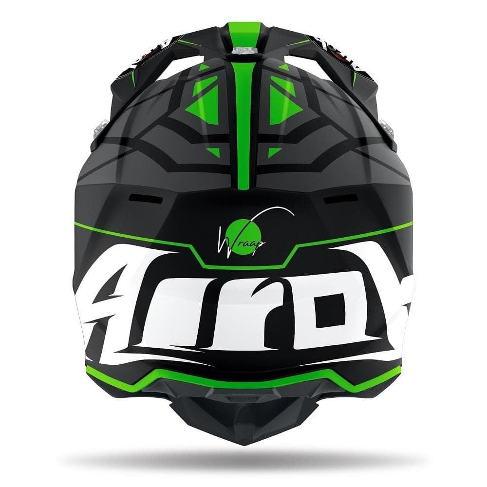 Casco Airoh Wraap Mood negro/verde mate - Imagen 3