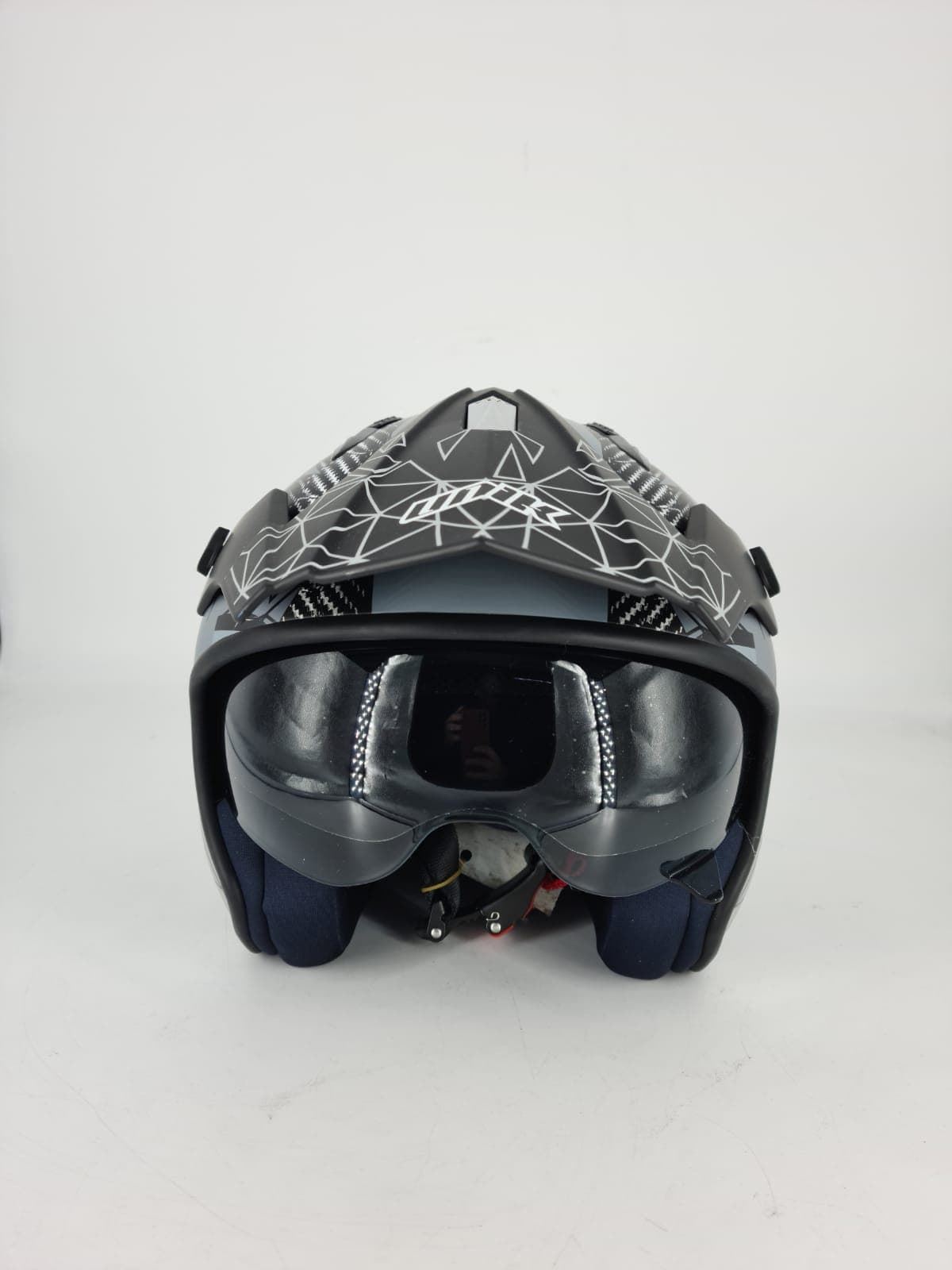 Casco de trial Unik CT-07 Artic negro/gris mate - Imagen 2