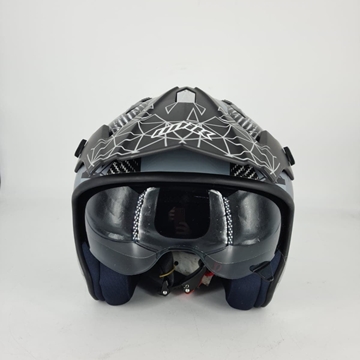 Casco de trial Unik CT-07 Artic negro/gris mate - Imagen 2
