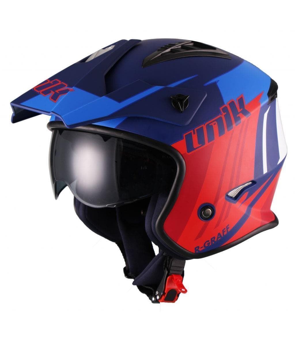 Casco de trial Unik CT-07 rojo/azul - Imagen 1