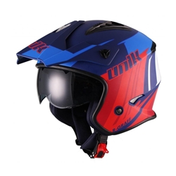 Casco de trial Unik CT-07 rojo/azul - Imagen 1