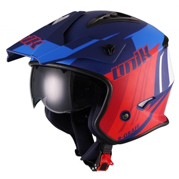 Casco de trial Unik CT-07 rojo/azul - Imagen 1