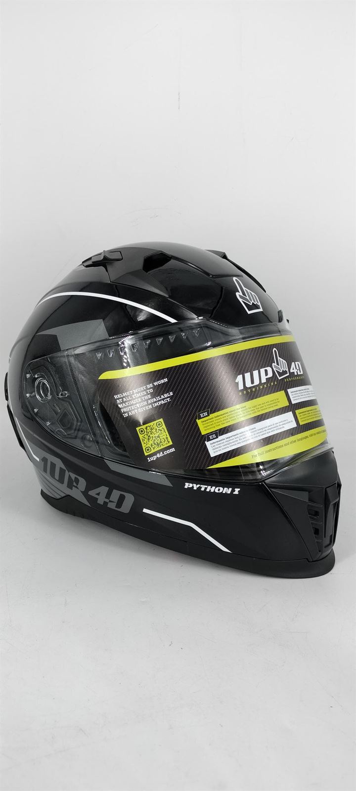 Casco integral 1Up4D Python M69 Negro/blanco - Imagen 1