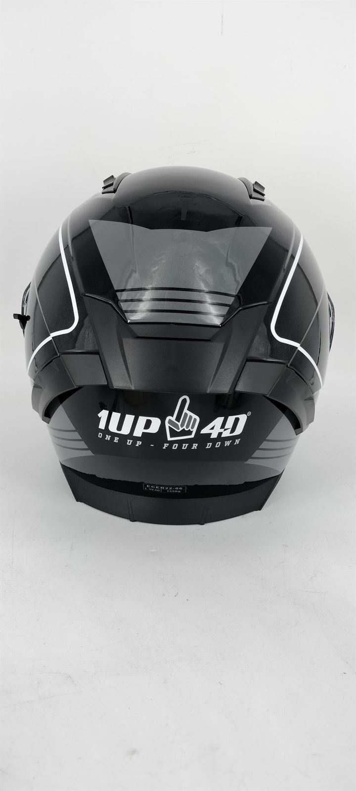 Casco integral 1Up4D Python M69 Negro/blanco - Imagen 4