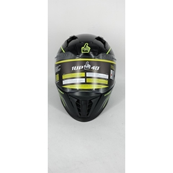 Casco integral 1Up4D Python M69 Negro/fluor - Imagen 2
