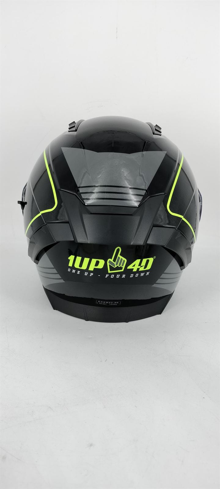 Casco integral 1Up4D Python M69 Negro/fluor - Imagen 4