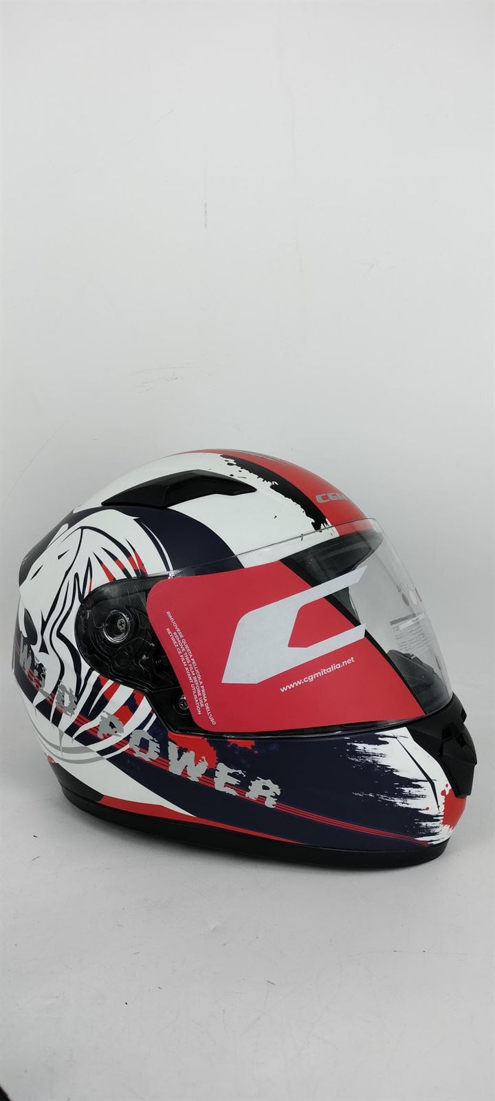 Casco integral CGM 265G Lucky Wild junior Blanco/azul/rojo mate - Imagen 1