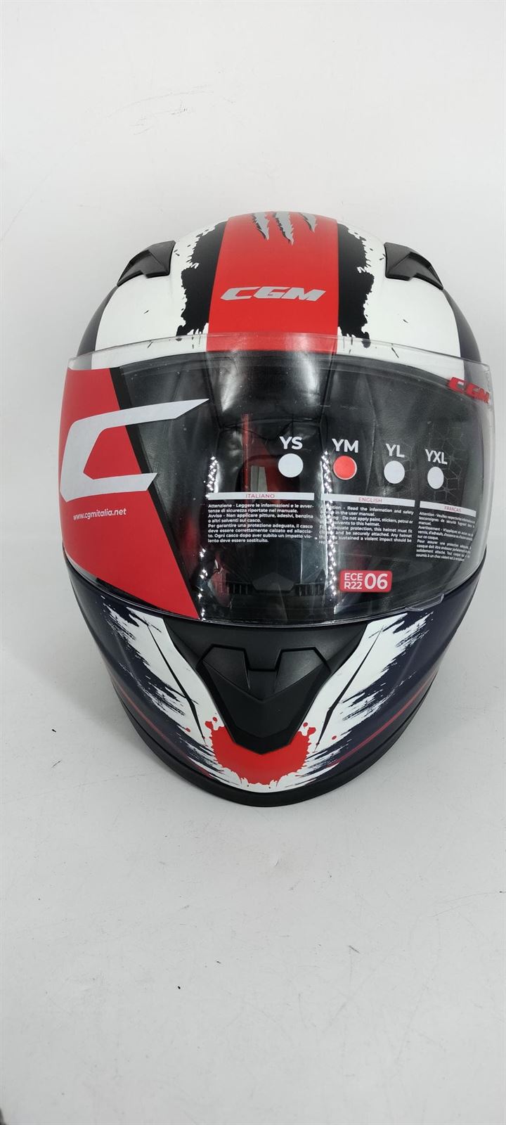 Casco integral CGM 265G Lucky Wild junior Blanco/azul/rojo mate - Imagen 2