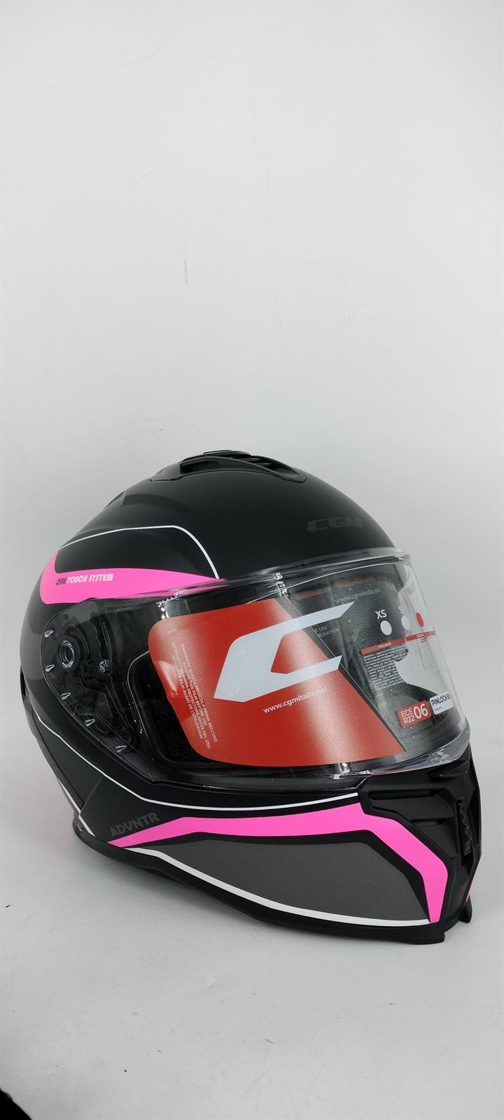 Casco integral CGM 363X Shot Run Negro/rosa mate - Imagen 2