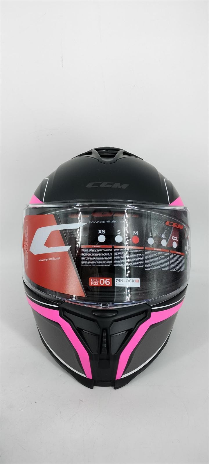 Casco integral CGM 363X Shot Run Negro/rosa mate - Imagen 3