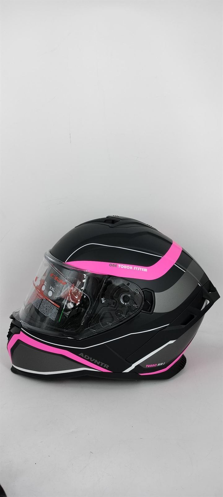 Casco integral CGM 363X Shot Run Negro/rosa mate - Imagen 4