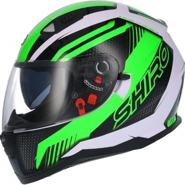 Casco integral Shiro SH-881 verde/blanco - Imagen 1