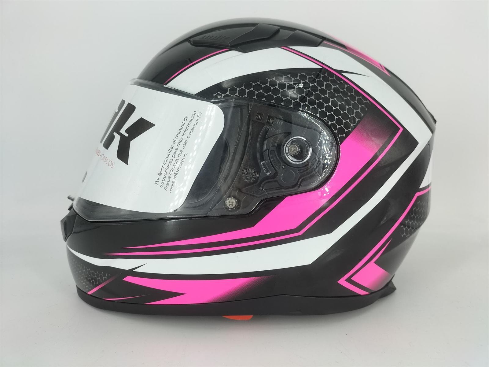 Casco integral Unik CI-01 Beep rosa/negro - Imagen 1