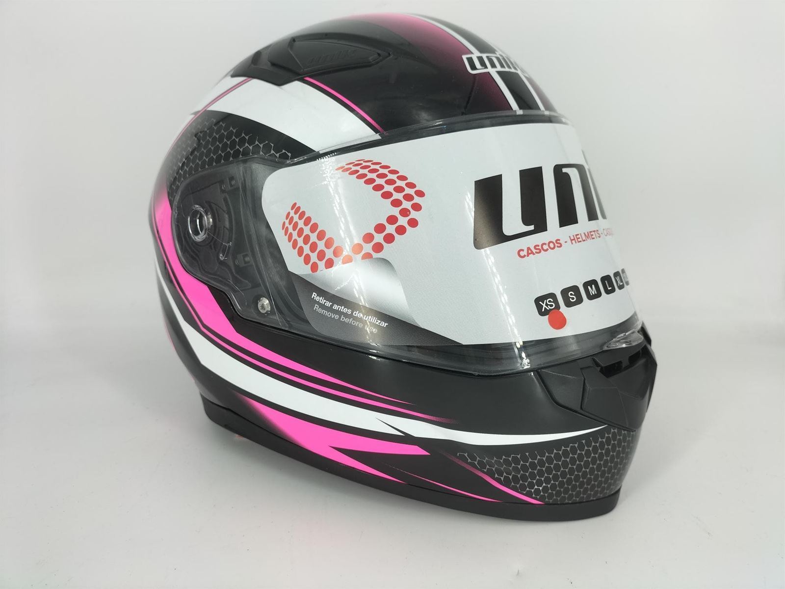 Casco integral Unik CI-01 Beep rosa/negro - Imagen 2