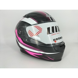 Casco integral Unik CI-01 Beep rosa/negro - Imagen 2