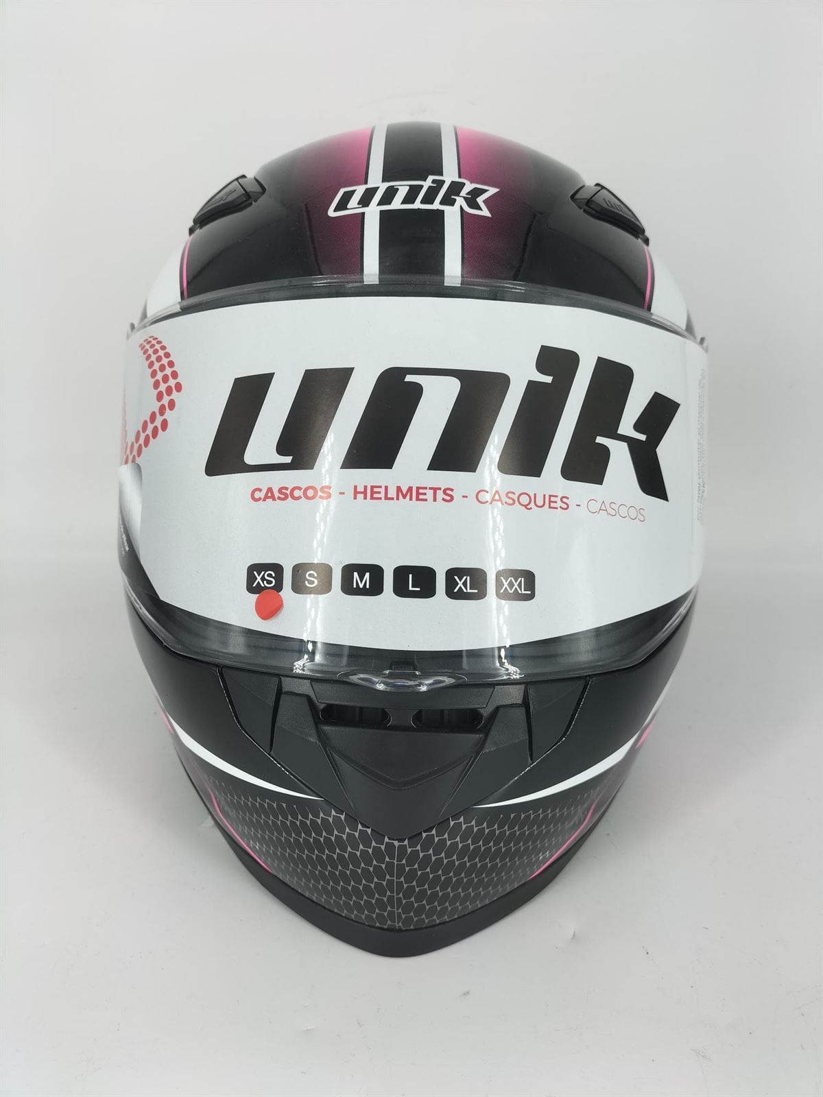 Casco integral Unik CI-01 Beep rosa/negro - Imagen 4