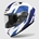 Casco integral Valor Wings azul/blanco - Imagen 1