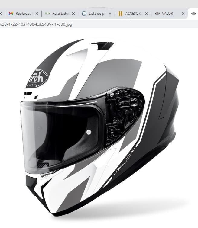 Casco integral Valor Wings blanco/gris - Imagen 1