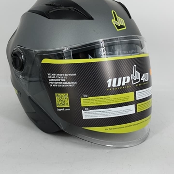Casco jet 1UP4D Medusa gris mate - Imagen 1
