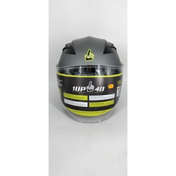 Casco jet 1UP4D Medusa gris mate - Imagen 2