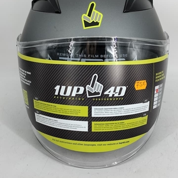 Casco jet 1UP4D Medusa gris mate - Imagen 2
