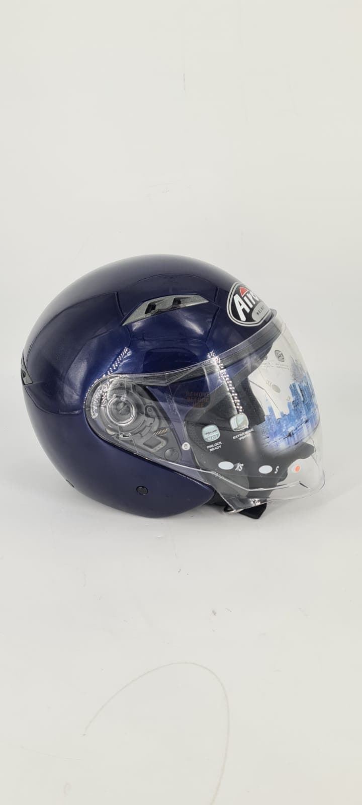 Casco jet Airoh City One Flash Dark azul - Imagen 2