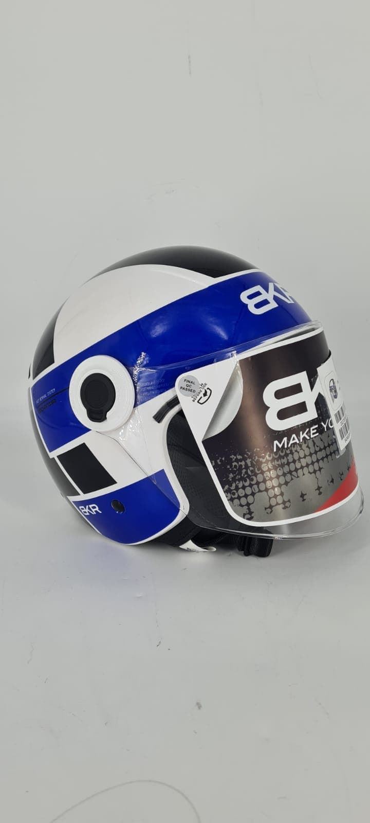 Casco jet BRK OF510 Blanco/azul - Imagen 1