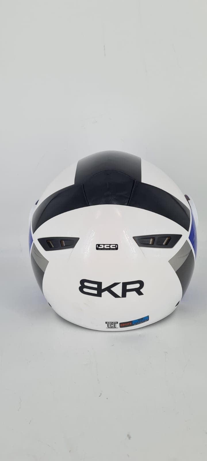 Casco jet BRK OF510 Blanco/azul - Imagen 3