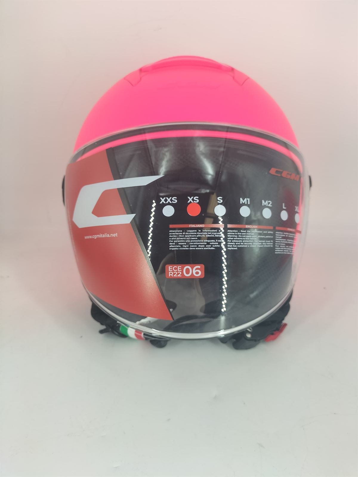 Casco jet CGM 167A Flo Mono Rosa - Imagen 2