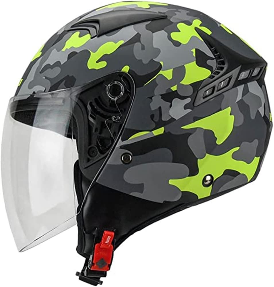 Casco jet Hebo CTR II Camo gris/amarillo fluor mate - Imagen 1