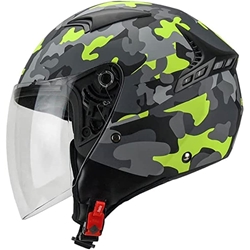 Casco jet Hebo CTR II Camo gris/amarillo fluor mate - Imagen 1