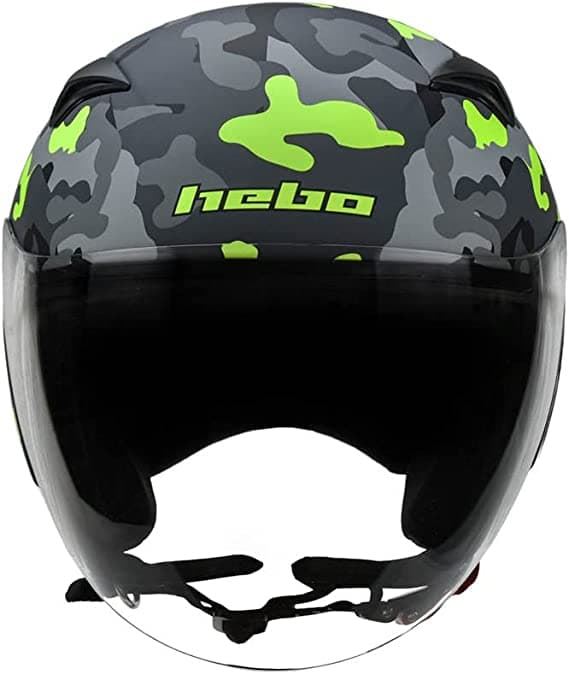 Casco jet Hebo CTR II Camo gris/amarillo fluor mate - Imagen 3