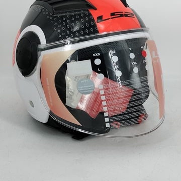 Casco jet LS2 Airflow Rojo/blanco - Imagen 1