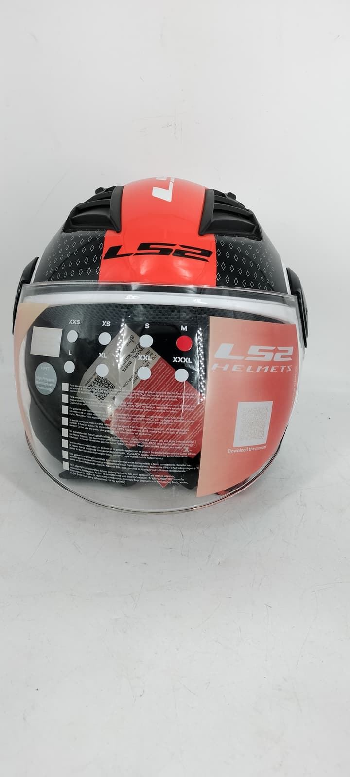 Casco jet LS2 Airflow Rojo/blanco - Imagen 2