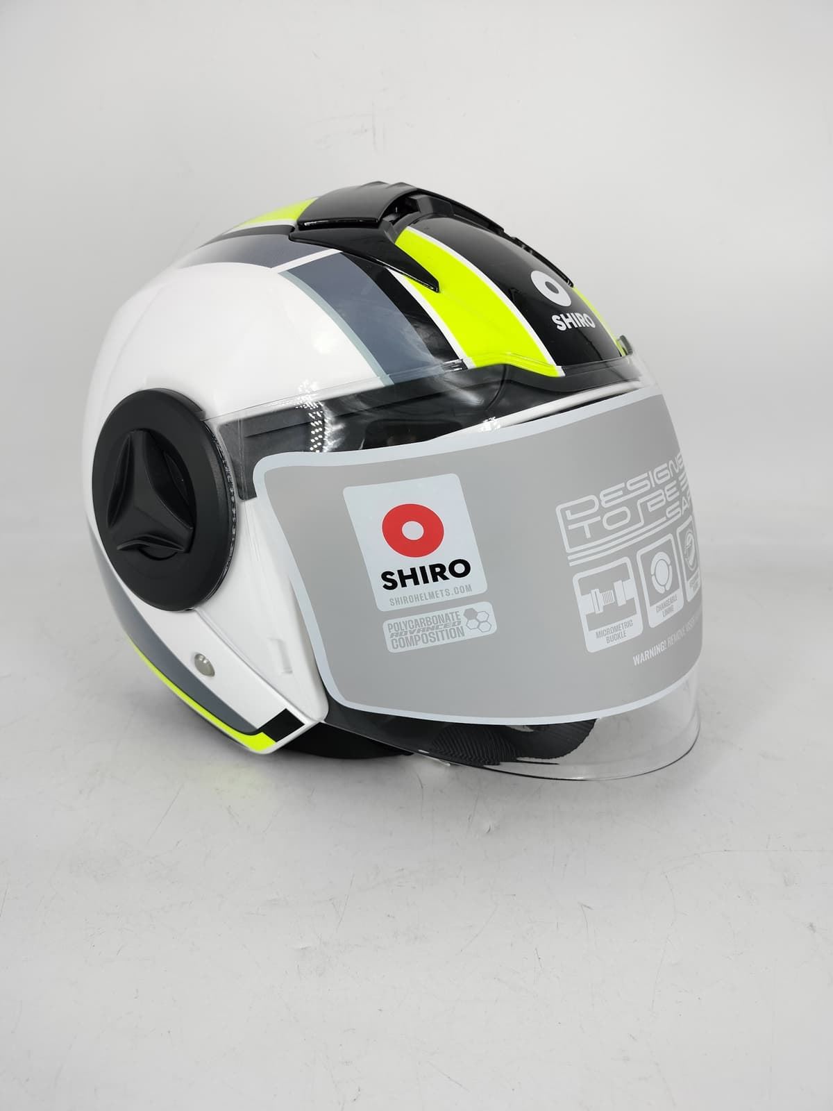 Casco jet Shiro Athenas fluor/blanco - Imagen 1