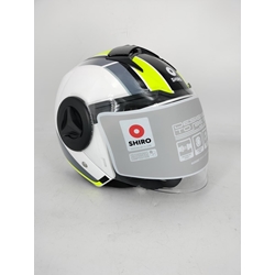 Casco jet Shiro Athenas fluor/blanco - Imagen 1