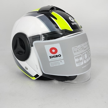 Casco jet Shiro Athenas fluor/blanco - Imagen 1