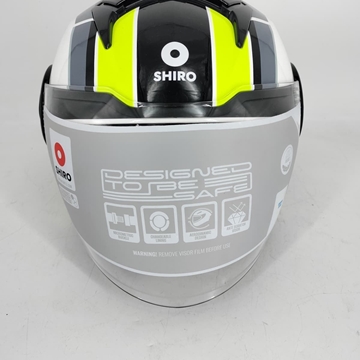 Casco jet Shiro Athenas fluor/blanco - Imagen 2