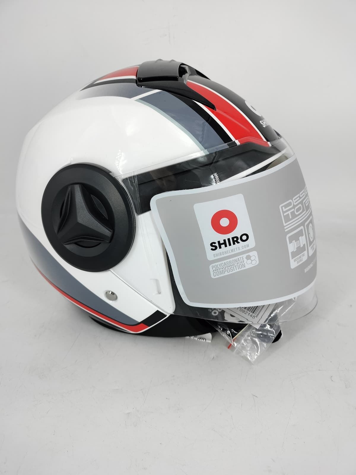Casco jet Shiro Athenas rojo/blanco - Imagen 1