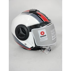 Casco jet Shiro Athenas rojo/blanco - Imagen 1