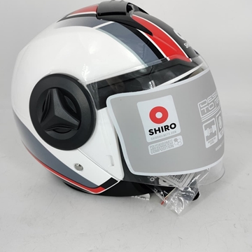Casco jet Shiro Athenas rojo/blanco - Imagen 1