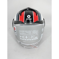 Casco jet Shiro Athenas rojo/blanco - Imagen 2