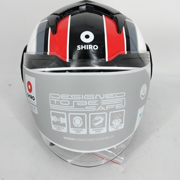 Casco jet Shiro Athenas rojo/blanco - Imagen 2