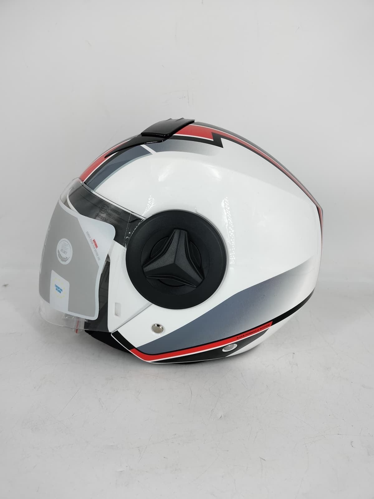 Casco jet Shiro Athenas rojo/blanco - Imagen 3