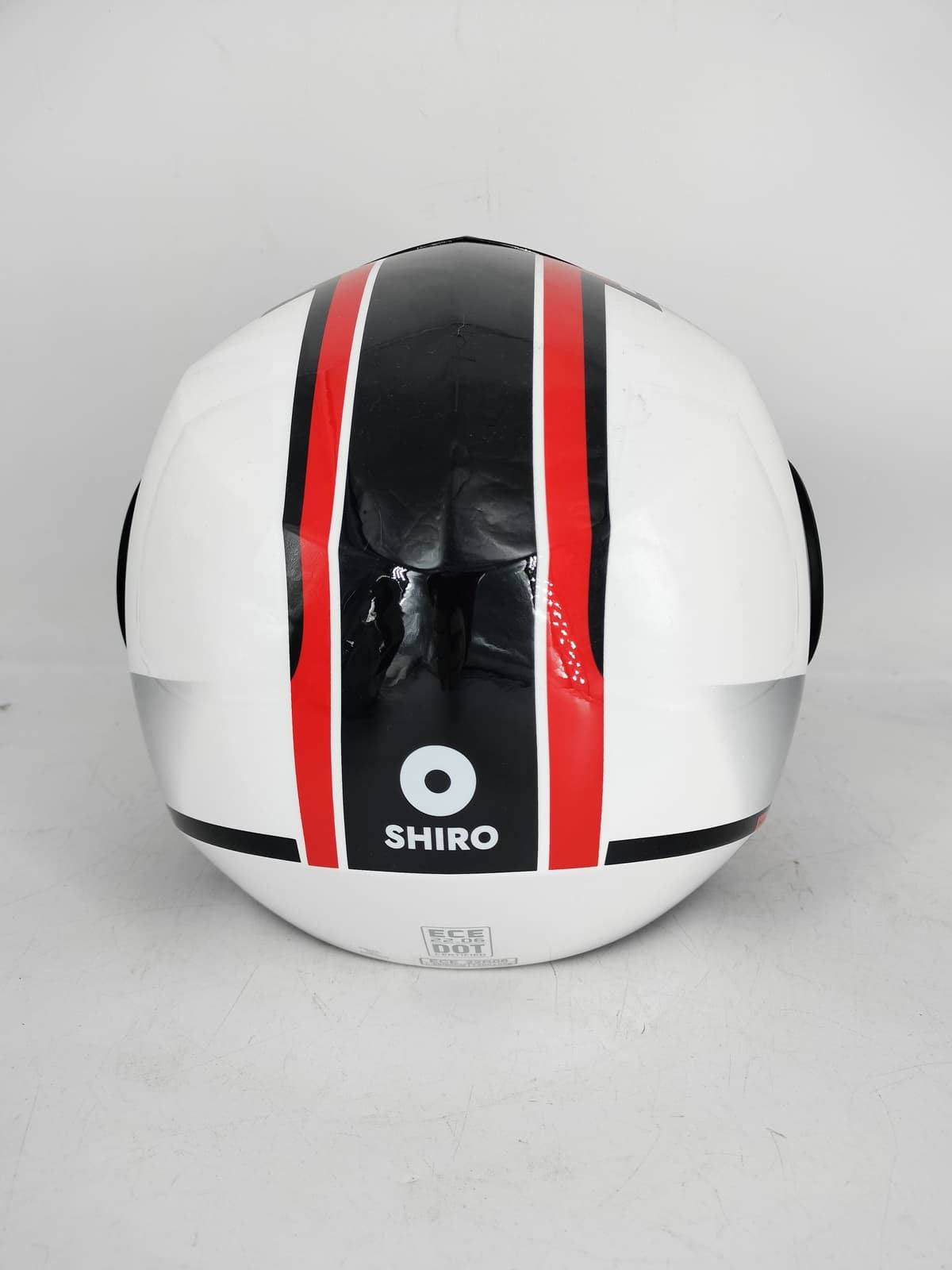 Casco jet Shiro Athenas rojo/blanco - Imagen 4