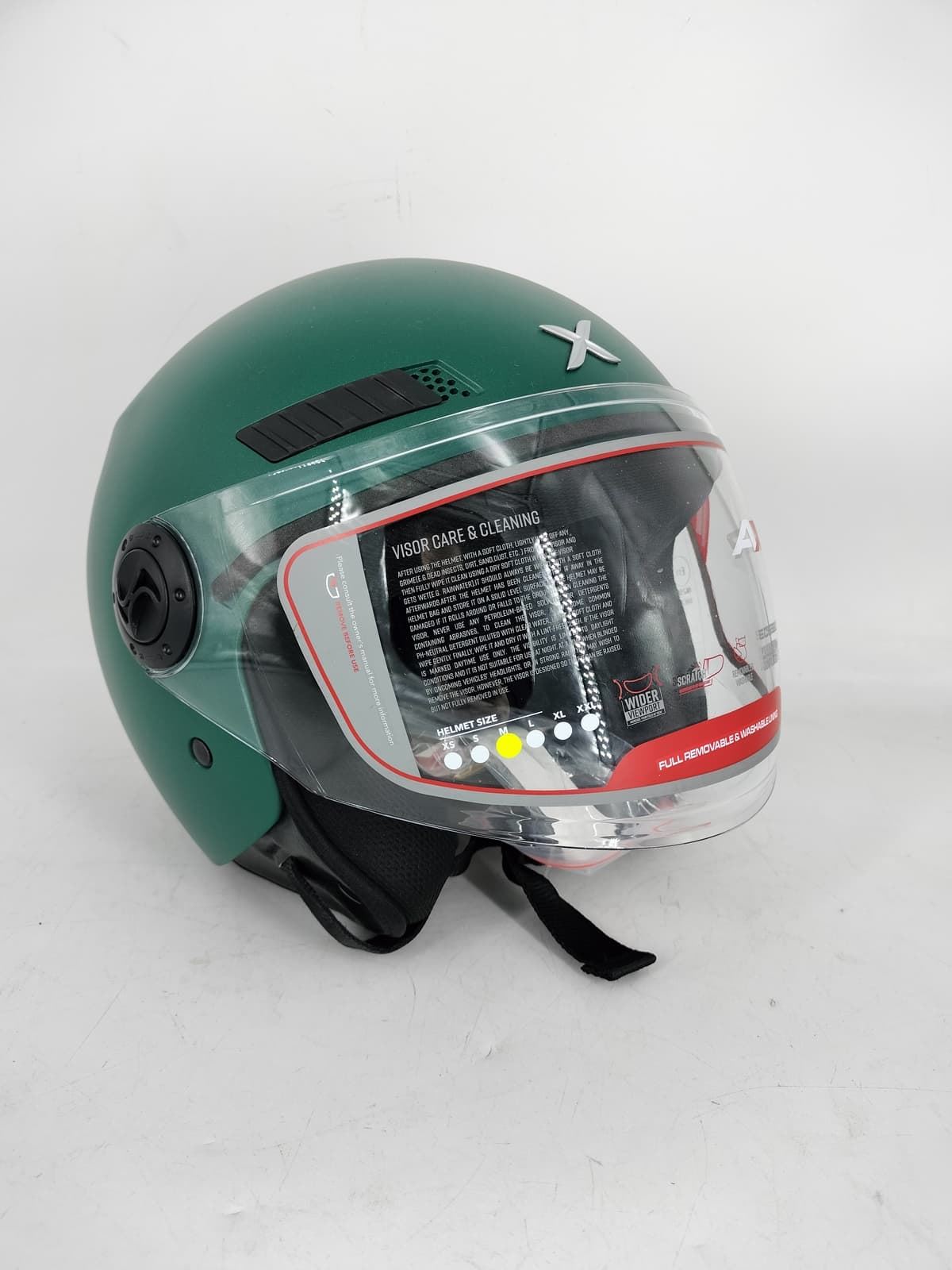 Casco jet Shiro Axor Kioto verde - Imagen 1
